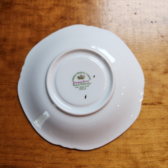ROYAL ADDERLEY Canadian Provincial Flowers LADYSLIPPER Saucer  Only Bone China - Picture 7 of 12